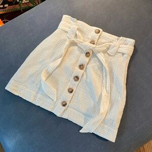 SEXY SWEET! Adorable, super soft classic Sezane ecru paper bag skirt 36 💋